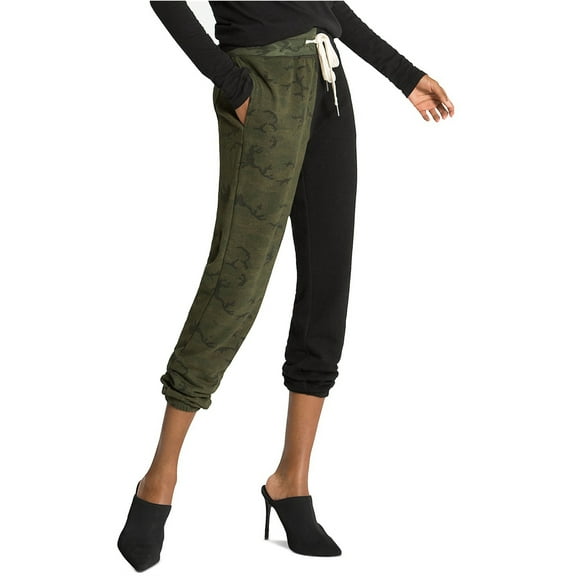 n:philanthropy Womens Roma Camo Casual Jogger Pants, Black, X-Small