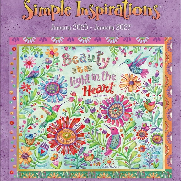 Lang Companies, Simple Inspirations 2026 Planner, 8.5'' X 12'', 12-Month Calendar with Stapled Binding