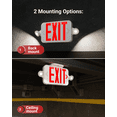 thumbnail image 5 of Sunco 6 Pack LED Exit Sign With Emergency Lights, Red, Two Mini Adjustable Lights, 94V-0 Fire Resistant, Backup Battery, 2.3W 6000K Daylight Deluxe, 200 Lumens 120-277V, Wall Or Ceiling Mount UL., 5 of 7
