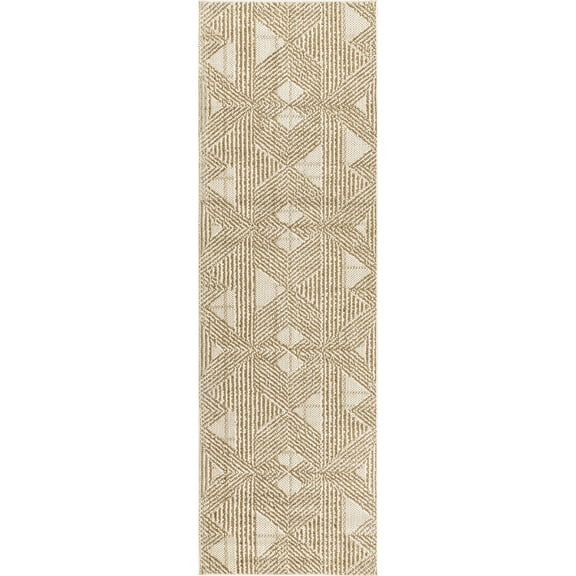 nuLOOM Trinity Textured Abstract Diamonds Runner Rug, 2' 8" x 8', Beige
