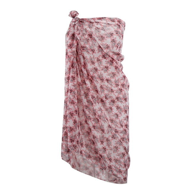 Naiovety Pareo para mujer, traje de baño envolvente, estilo largo, accesorios de playa, ropa deportiva ligera de secado rápido, accesorio para Traje de baño flor roja Naiovety OD017125-08