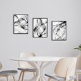 thumbnail image 6 of Abstract Framed Canvas Wall Art for Living Room Decor, 3 Panels Black and White Canvas Print Artwork Modern Home Decoration for Bedroom Decor, 12X16 Inch X3pc (Black), 6 of 6