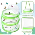 thumbnail image 3 of Tutuviw 4 Pcs Pop up Insect and Butterfly Habitat Cage,Bulk Caterpillars Cage with Catcher Clip,Mini Butterfly Net Habitat,Butterfly Enclosure Collapsible,Insect Mesh Cage Terrarium - Green,5 x 7Inch, 3 of 8
