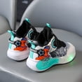 thumbnail image 6 of Sopiago Kids Light Up Shoes Toddler Boys Girls LED Luminous Running Trainers Cartoon Mesh Breathable Sports and Walking Sneaker Green,6-12 Months, 6 of 7