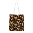 thumbnail image 1 of DouZhe Reusable Grocery Bags, Gold Paisley Ethnic Style Lightweight Polyester Canvas Cloth Tote Bag for Travle Gym Shopping School, 15" x 16", 1 of 7