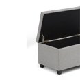 thumbnail image 4 of Natural Greige Tufted Storage Ottoman in Dove Gray, 4 of 5