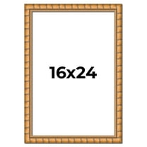 16x24 Frame Gold Real Wood Picture Frame Width 1.5 inches | Interior Frame Depth 0.5 inches |