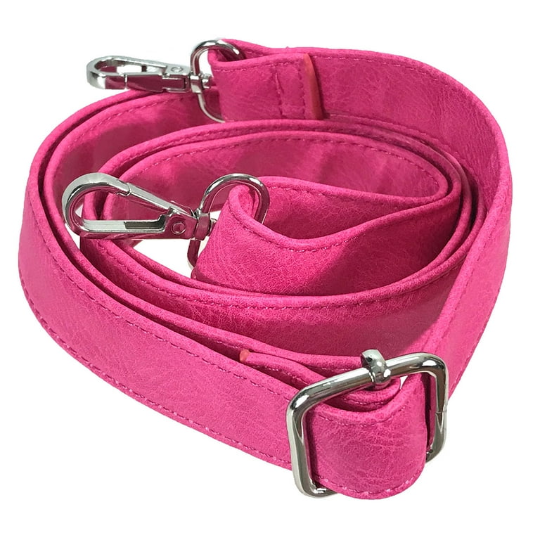 zfab Faux Leather Purse Strap Adjustable Replacement Shoulder Strap Hot  Pink 