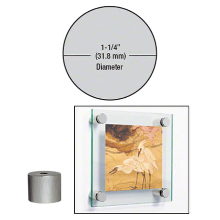 

1Pc CRL S0B1141PS Polished 316 Stainless 1-1/4 Diameter by 1 Standoff Base