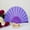 Purple, variant on TFYZYY 9in Cloth Handheld Fan Foldable with Plastic Handle - Handheld Folding Fan for Events, Parties & Festivals - Dance & Decorative Accessory