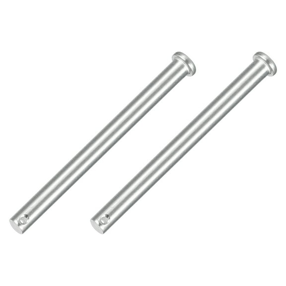 2Pcs 3/8" x 4-3/4" Single Hole Clevis Pins, 304 Stainless Steel Flat Head Pins
