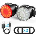 thumbnail image 1 of 2pcs Led Bike Light Bicycle Front Rear Light Usb Charge Headlight Cycling Taillight, 1 of 5