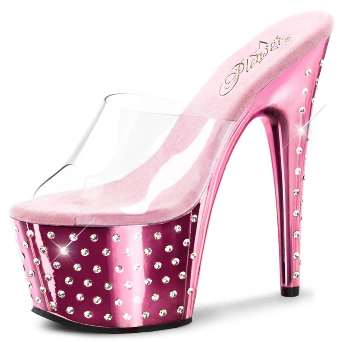 pink shiny heels