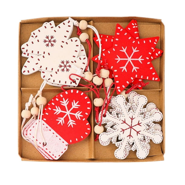 Colony Of Copo de Nieve de Madera, Decoración Navideña para El Hogar, Mini Árbol de Navidad de Escritorio, Material Seguro y Ecológico, Calendario de Cuenta Regresiva para Oficina, Ambiente Festivo A