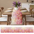 thumbnail image 2 of Table Runner Abstract Plant Table Runners Pink Daisy Full Spring Flowers Cotton Linen Dresser Scarf Kitchen Dining Table Decor for Home Dinner Party Decor 13x90 Inch, 2 of 9