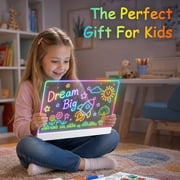 Seenlast Led Drawing Board for Kids with 8 Light Effects, 16 Rechargeable Wireless Dry Erase Glow Note Doodle Pad,Birthday Gifts For Boys And Girls.