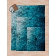 thumbnail image 4 of Black Ice Sherpa Throw Blanket, Teal Frozen Pattern Polyester Fleece, Cozy 2-Layer Bed or Sofa Blanket, 4 of 4
