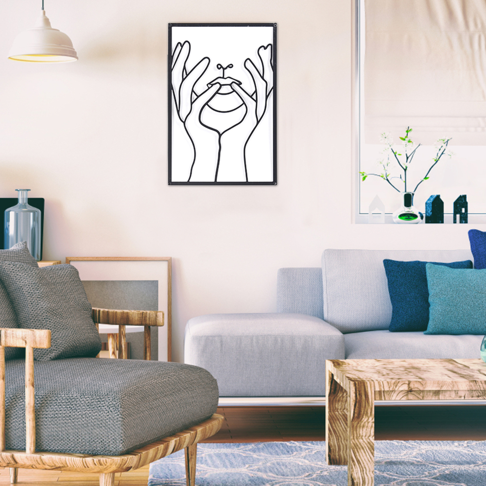 Minimalist Line Art Prints Women Outline Black And Gold Abstract Drawings  For Apartment Decor