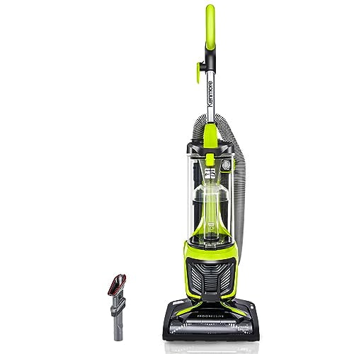 Aspiradora vertical sin bolsa Kenmore DU2001 para alfombras con sistema de 2 motores, depósito de polvo extragrande y herramienta combinada 3 en 1