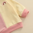 thumbnail image 6 of Baby Girls 2Pcs Fall Clothes Rainbow Print Sweatshirt Long Sleeve Pullover Top Solid Color Trousers, 6 of 7