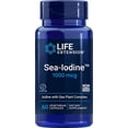thumbnail image 1 of Suplemento Cápsulas de Yodo Marino 1000 mcg Función Tiroidea Saludable 100 Cápsulas Vegetarianas Life Extension LES-858466, 1 of 2