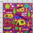 thumbnail image 3 of oneOone Velvet Fuschia Pink Fabric Camping Quilting Supplies Print Sewing Fabric By The Yard 58 Inch Wide, 3 of 7