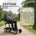 thumbnail image 5 of Electric Scooter for Adults, All-Terrain, 300W Motor, Lightweight Foldable Aluminum Alloy Frame Mobility Scooters for Seniors - Supports 300+ lbs, Long Range 15 Miles, 8” Wheels (Lynx - Black), 5 of 6