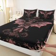 thumbnail image 3 of Manfei Gothic Hippie Bat Bed Sheets, Western Tribal Damask King Sheets, Boho Mandala Flower Sheet Set, Super Cozy Room Decor, 4-Piece, 3 of 7