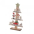 thumbnail image 2 of Bois de Noël Signe Décoration de Table Rustique pour Fête Cheminée Table à Manger Bonhomme de Neige, 2 of 8