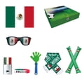 thumbnail image 1 of Set completo para fiesta de aficionados al fútbol: material de tela, gafas del equipo, matracas, pintura facial y pancartas; suministros para fiestas deportivas y celebraciones de días de partido, 1 of 5
