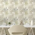 thumbnail image 3 of Ambesonne Vintage Peel & Stick Wallpaper for Home, Chrysanthemum Motifs, 13"x36", Taupe Beige, 3 of 6