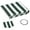 Green & White, variant on Outsunny 11' x 10' Retractable Awning Fabric Replacement Outdoor Sunshade Canopy Awning Cover, UV Protection, Grey