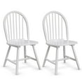 thumbnail image 1 of Costway Set of 2 Vintage Windsor Dining Side Chair Wood Spindleback Kitchen Room White, 1 of 10