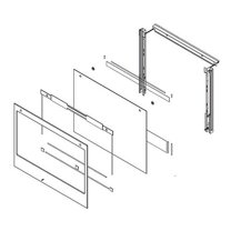 WHIRLPOOL W11455430 WALL OVEN UPPER OVEN DOOR OUTER PANEL ASSEMBLY (STAINLESS) (GENUINE OEM PART)