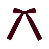 Red Velvet Ribbon Bows Christmas Tree Decor, Velvet Bows with Twist Tie, 5''x7'' Pre-Tied Vintage Christmas Velvet Ribbon Bows for Treat Bags Gift Wrapping Basket Wedding Brithday Party(RD2)