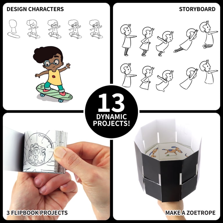 Spicebox Children's Art Kits Petit Picasso Flip Book Animation, 13