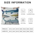 thumbnail image 5 of Qinduosi Shark Throw Pillow Cushion Cover, Types of Cow Mammals Species Natural Nautical Graphic, Decorative Square Accent Pillow Case White, 5 of 5