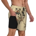 thumbnail image 2 of Balery Vintage Bird Bañador para hombre, shorts de playa de secado rápido con entrepierna y forro de compresión-XX-Large, 2 of 6