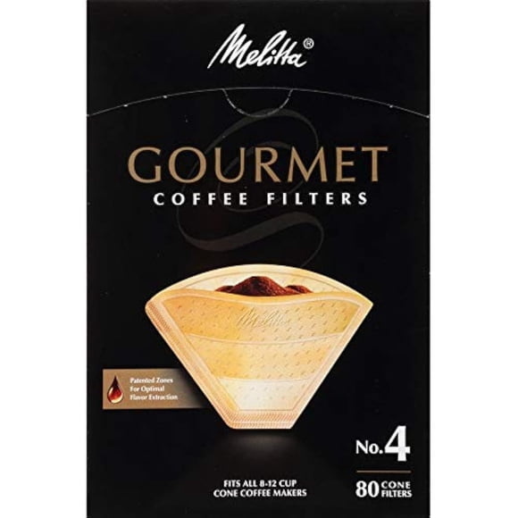 Filtros de café Melitta #4 Gourmet Cone, 80 unidades