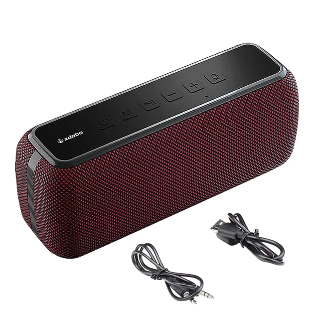 Altavoz XDOBO Tipo-c Caja de sonido recargable Impermeable 60W Sonido estéreo 3D Altavoz 5.0 compatible con Bluetooth, Negro Rojo Advancent EL002128-02B