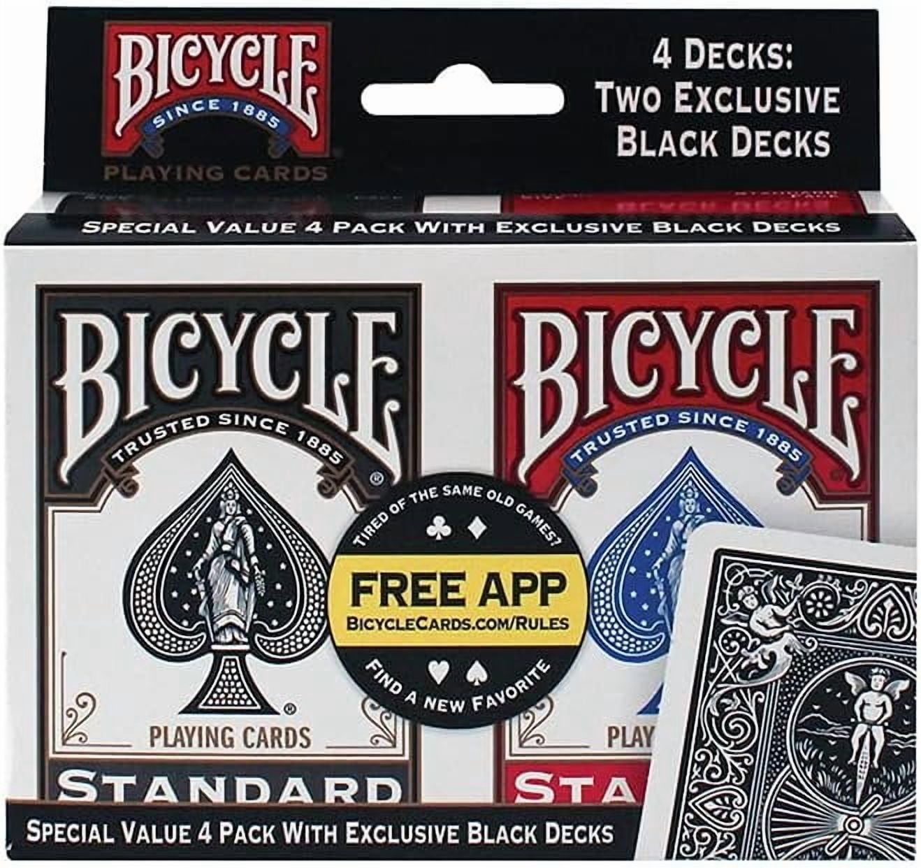 Bicycle Standard Playing Cards 12 Pack Poker Size Assorted Colors