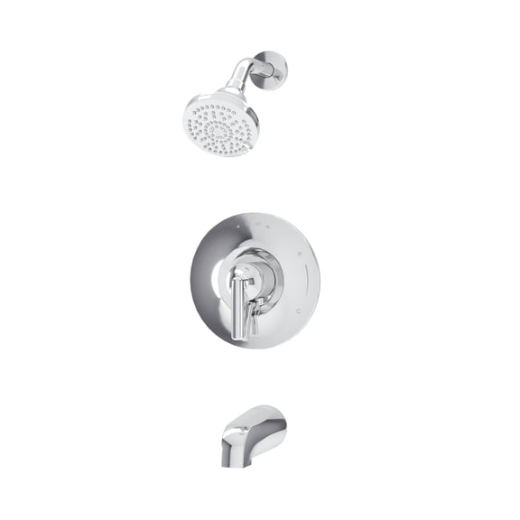 Symmons S599215TRM Birch Tub And Shower Trim Package - Chrome