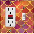 thumbnail image 1 of Metal Light Switch Plate Outlet Cover Mermaid Pink MER002, 1 of 13