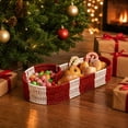 thumbnail image 2 of 2026 Christmas Indoor Home Decor Christmas Candy Cane Shaped Woven Storage Basket Red White Striped Plastic Rattan Organizer Tray Holiday Table Decor Sundry, 2 of 4