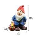 thumbnail image 4 of cpengpj Garden Mini Gnome Ornaments, Outdoor Garden Decorations Garden Dwarf Ornaments Resin Crafts for Outdoor, Potted Plant, Desktop, 4 of 5
