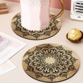 thumbnail image 1 of Paokuoon Sets de Table Ronds Résistants à la Chaleur Lavables Décorations de Table Boho pour Table à Manger, 1 of 7