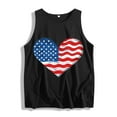 thumbnail image 4 of Inverlee 4th of July Tank Tops for Women Funny American Flag Print Patriotic Tshirts Elegant Sleeveless Tees Lightweight Crew Neck Blouses Tops Work Blouses for Women, 4 of 4