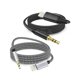 thumbnail image 1 of wonima44 Apple MFi Certified Aux Cord for iPhone, Lightning to 3.5mm Jack Nylon Braided Audio Cable for iPhone 14 13 12 11 XS XR X 8 7 6 iPad to Car/Home Stereo/Headphone/Speaker (Silver-Black 2Pack), 1 of 1