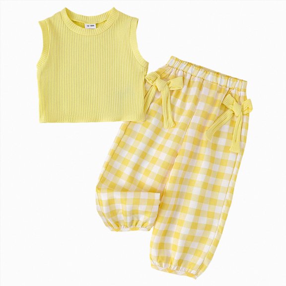 TAmten 1T 2T 3T 4T 5T Toddler Baby Girl Summer Clothes Set Short Sleeve T-shirt Tops Floral Bottom Pants Little Kids Outfits 2Pcs Size 12-18 Months