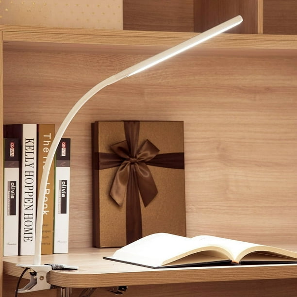 Lámpara de clip LED para estudiantes universitarios, protección ocular, escritorio, enchufe, portalámparas largo, puesto, mercado nocturno, lámpara de mesa con atenuación recargable de emergencia
